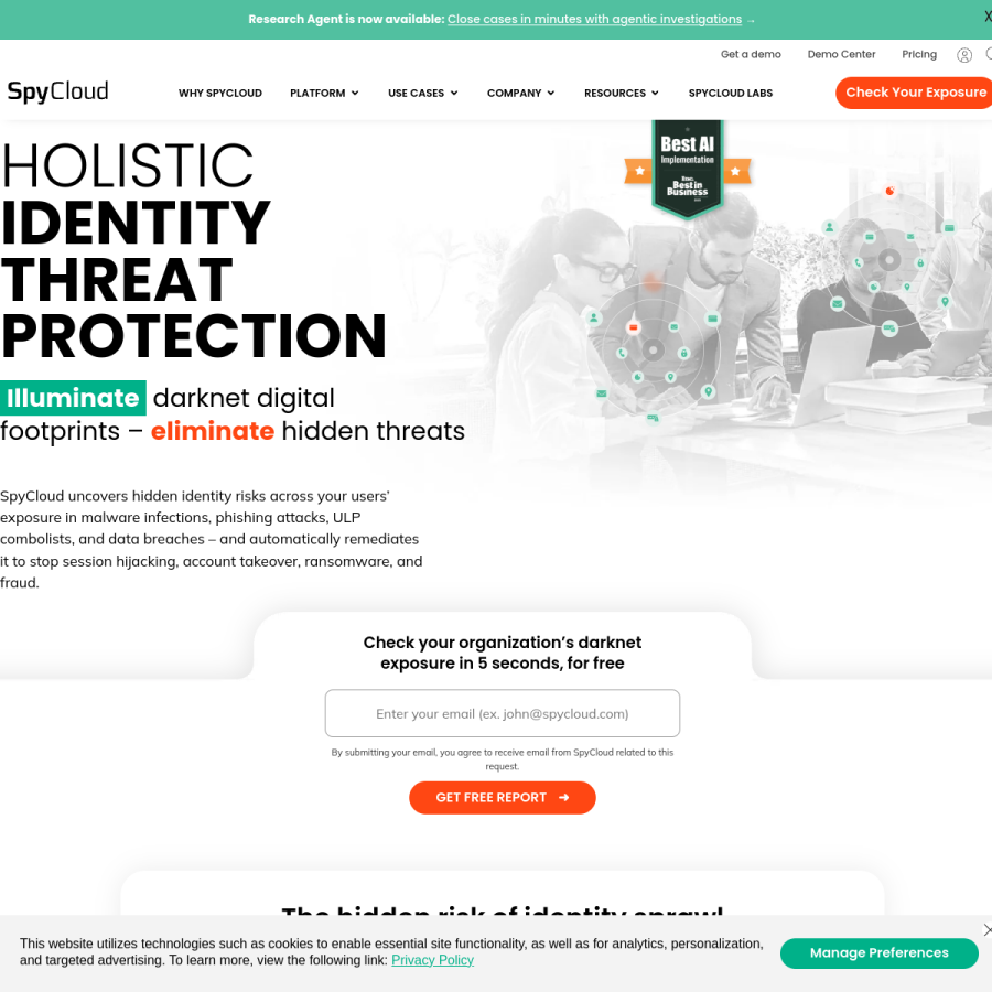 spycloud.com homepage screenshot