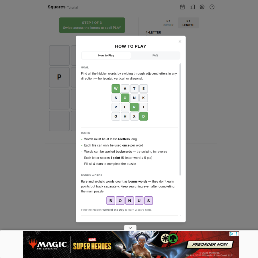 squares.org homepage screenshot