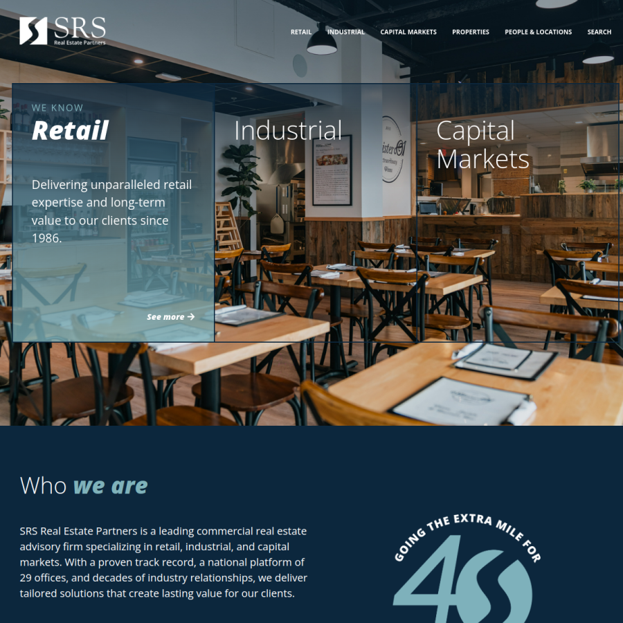 srsre.com homepage screenshot