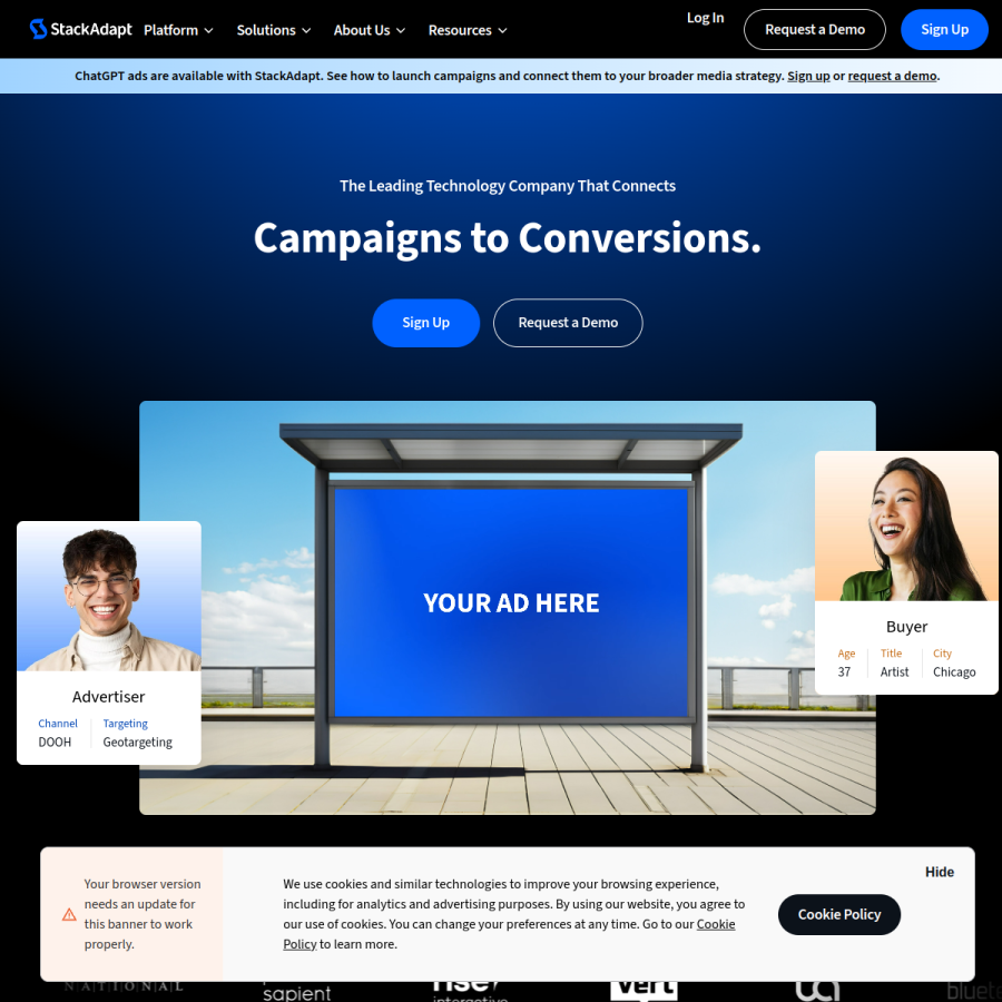 stackadapt.com homepage screenshot