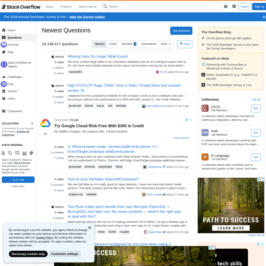 stackoverflow.com homepage screenshot