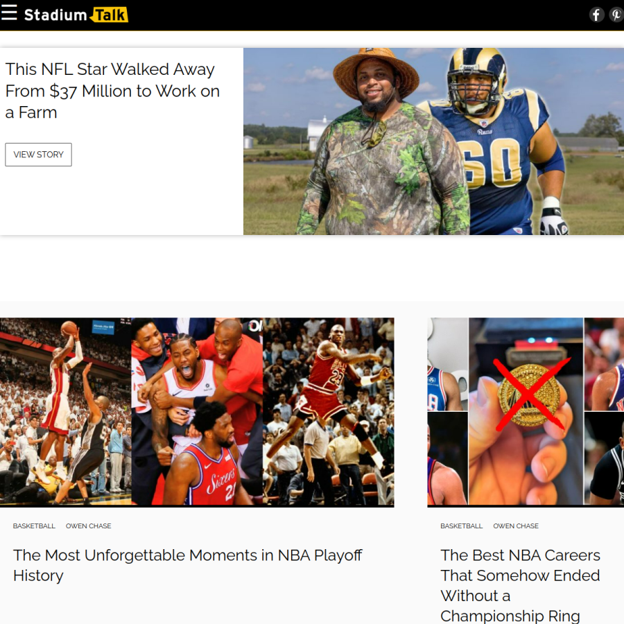 stadiumtalk.com homepage screenshot