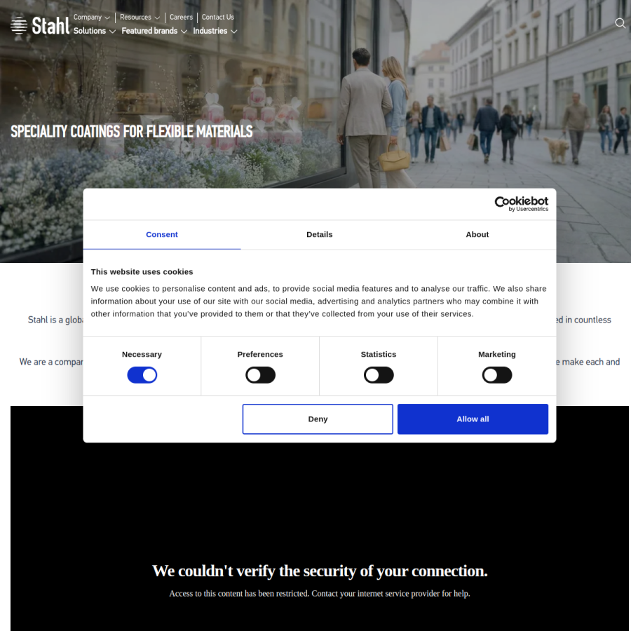 stahl.com homepage screenshot
