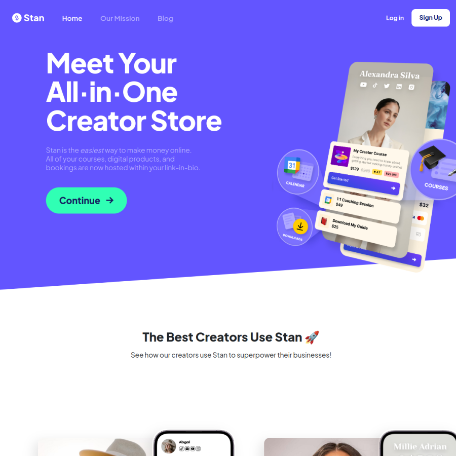 stan.store homepage screenshot