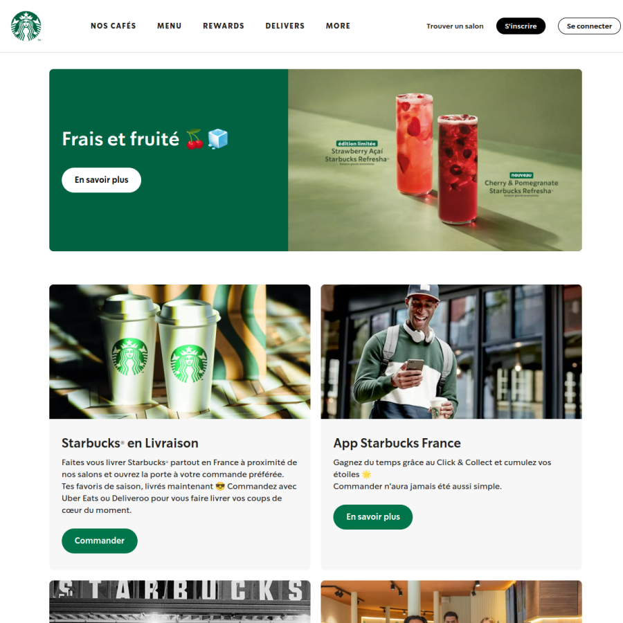 starbucks.fr homepage screenshot