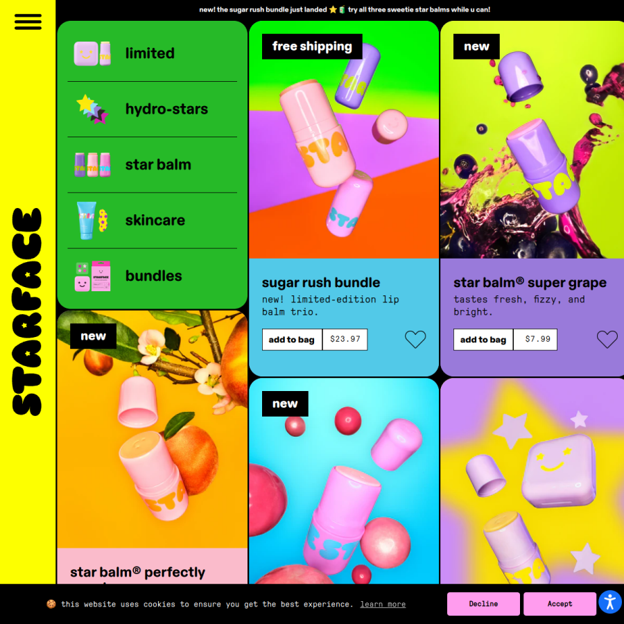 starface.world homepage screenshot
