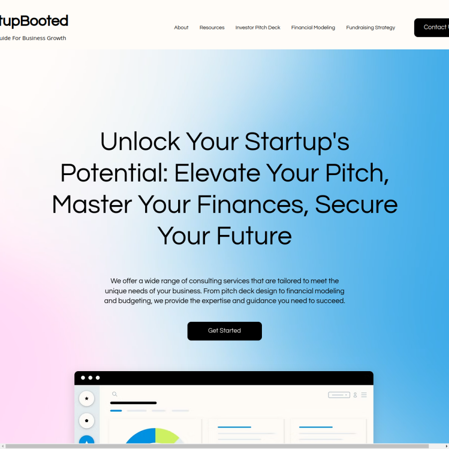 startupbooted.com homepage screenshot