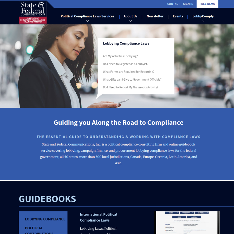 stateandfed.com homepage screenshot