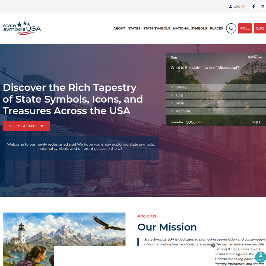 statesymbolsusa.org homepage screenshot