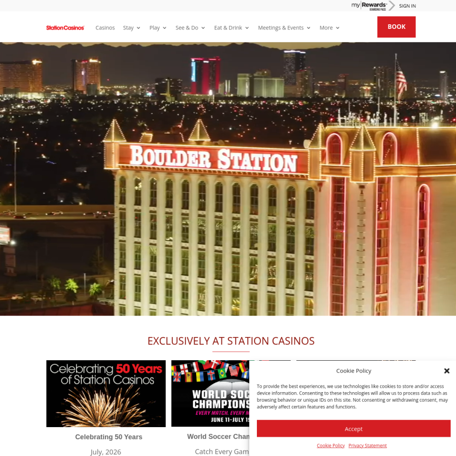 stationcasinos.com homepage screenshot