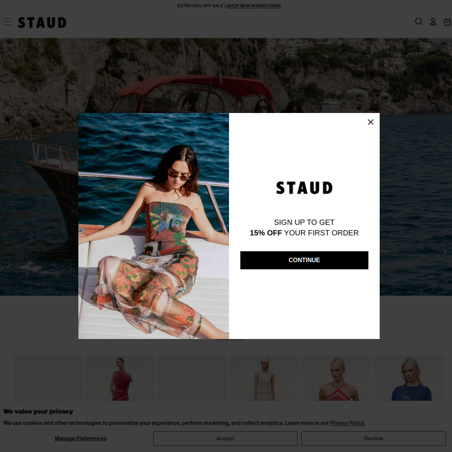 staud.clothing homepage screenshot