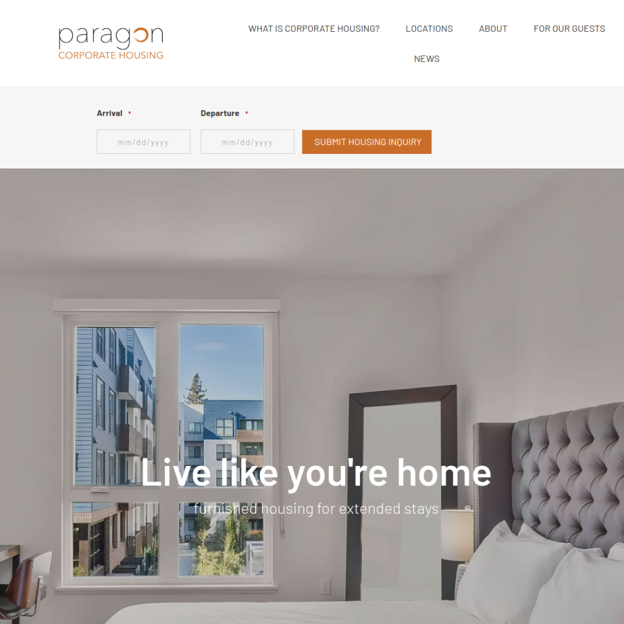 stayparagon.com homepage screenshot