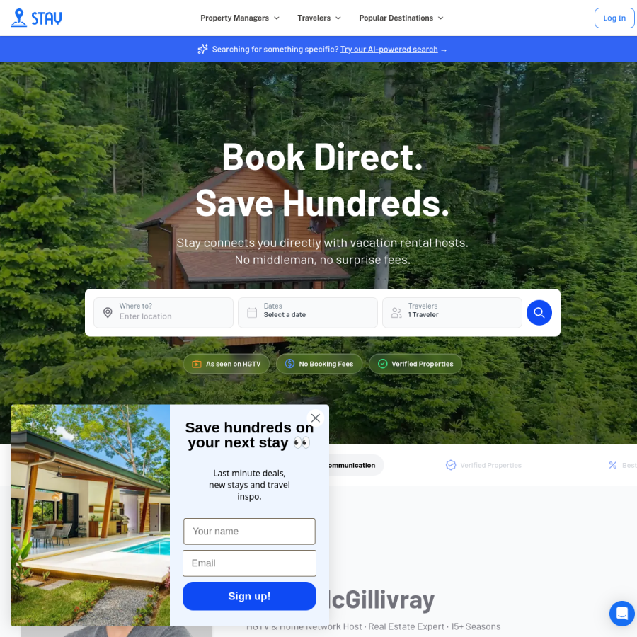 staywithstay.com homepage screenshot