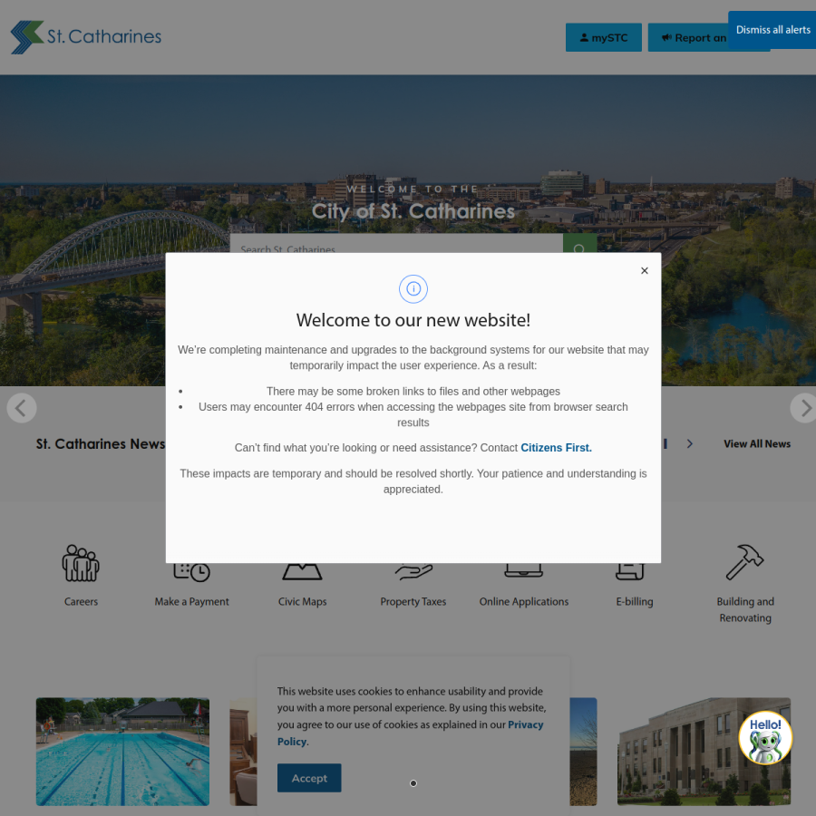 stcatharines.ca homepage screenshot