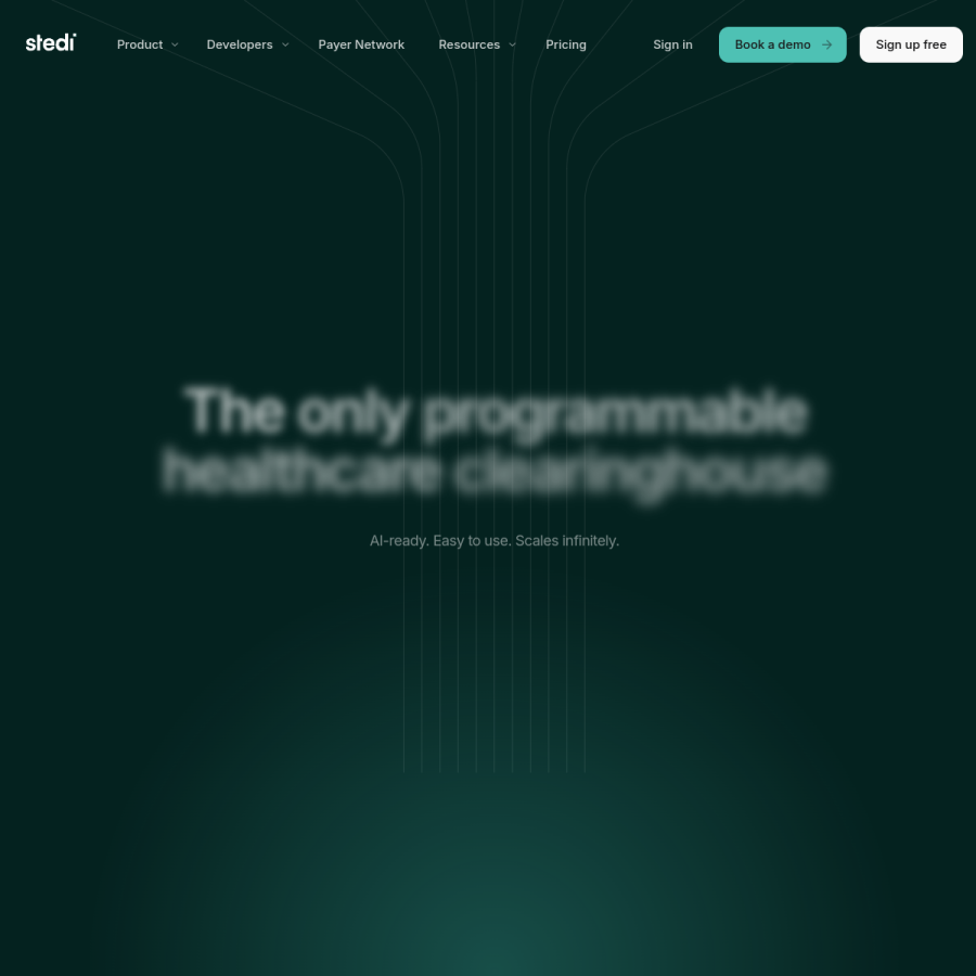 stedi.com homepage screenshot