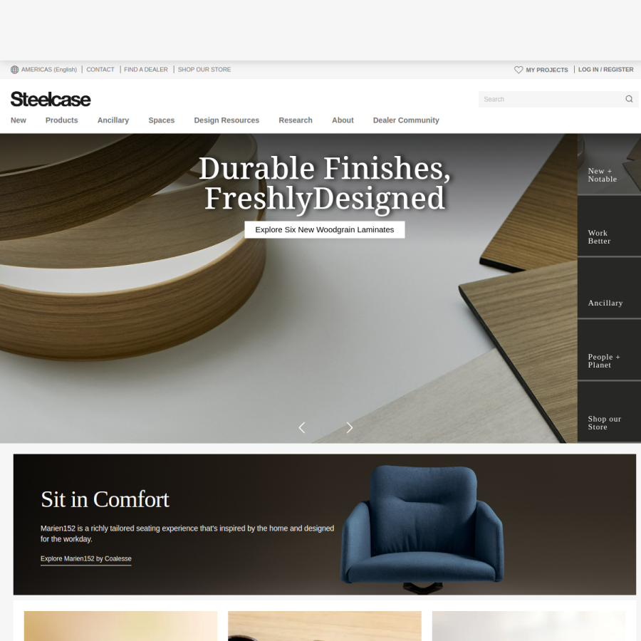 steelcase.com homepage screenshot