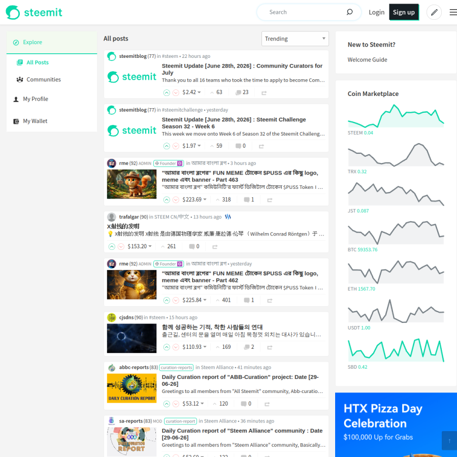 steemit.com homepage screenshot