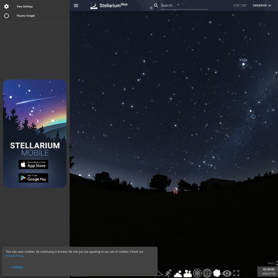 stellarium-web.org homepage screenshot