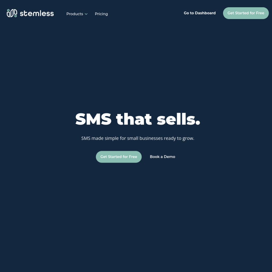 stemless.co homepage screenshot