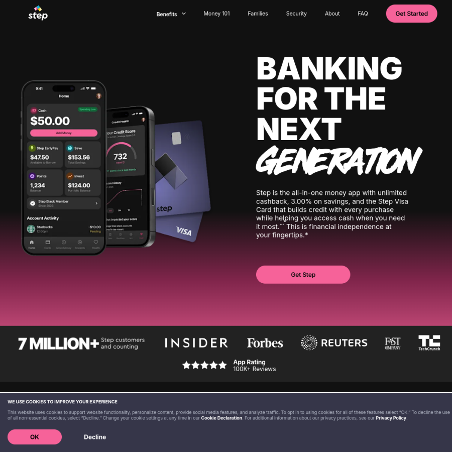 step.com homepage screenshot