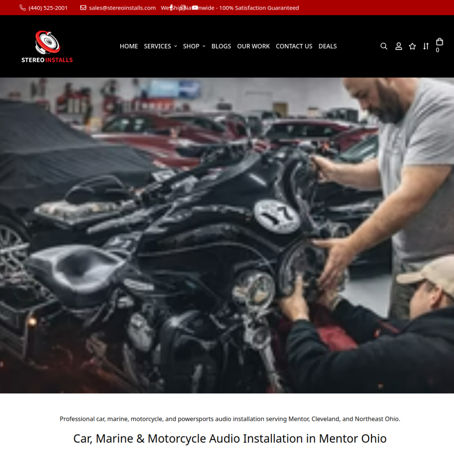 stereoinstalls.com homepage screenshot