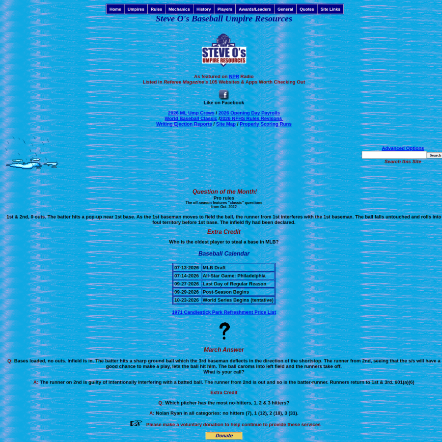 stevetheump.com homepage screenshot