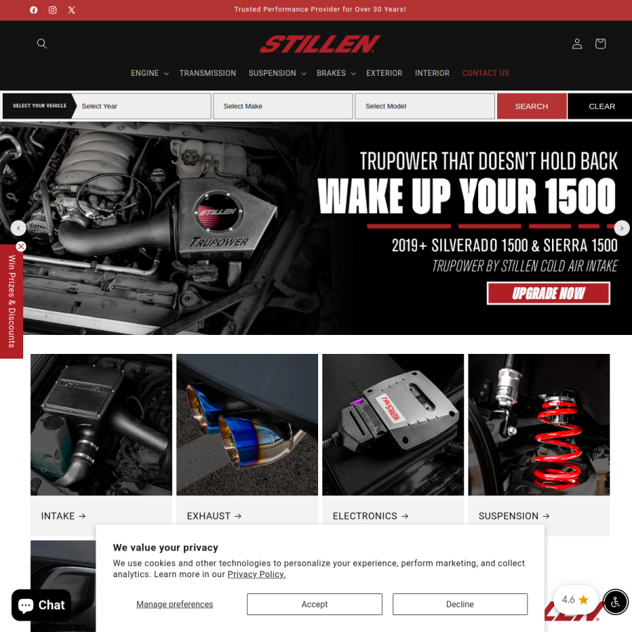 stillen.com homepage screenshot