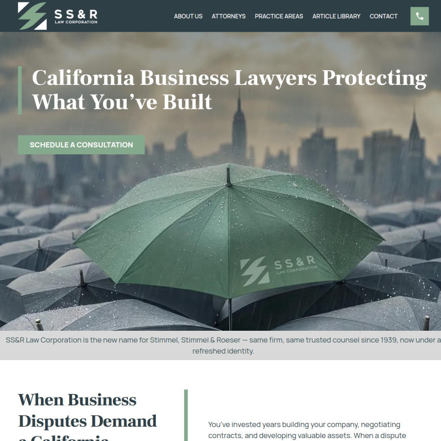 stimmel-law.com homepage screenshot