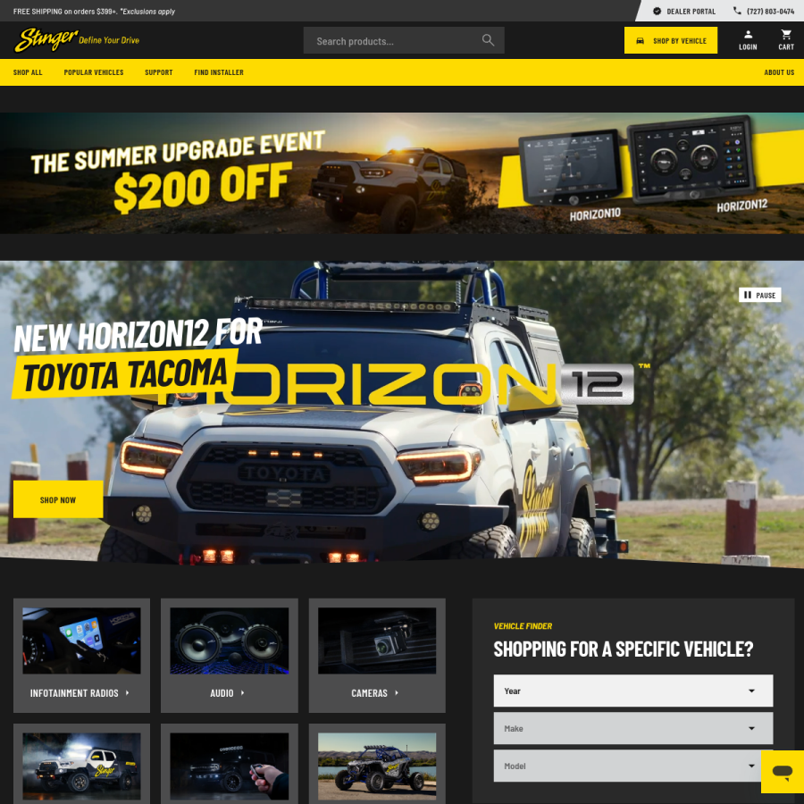 stingersolutions.com homepage screenshot