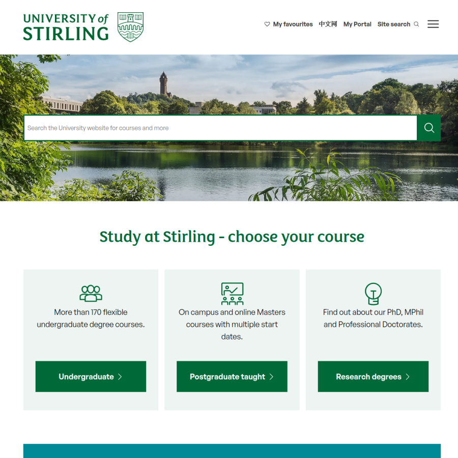 stir.ac.uk homepage screenshot