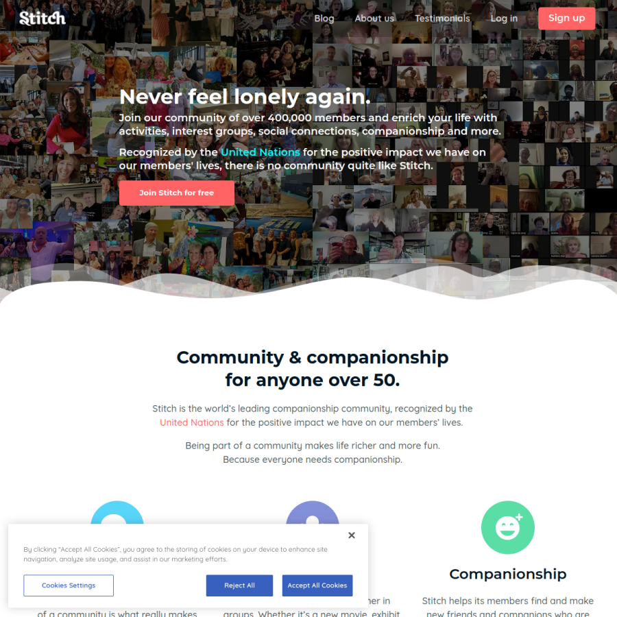 stitch.net homepage screenshot