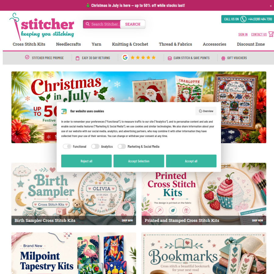 stitcher.co.uk homepage screenshot
