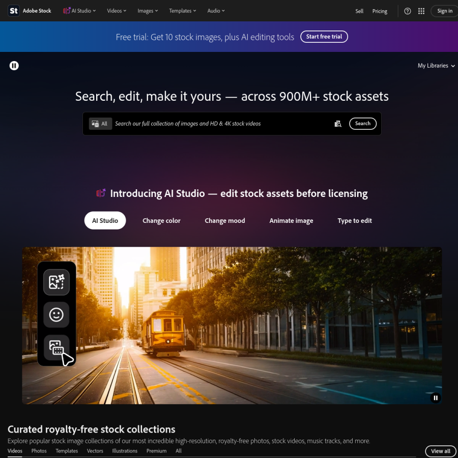 stock.adobe.com homepage screenshot