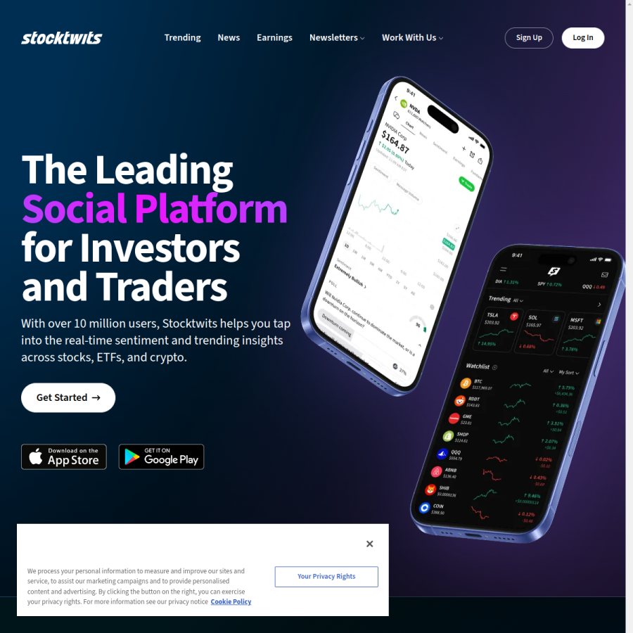 stocktwits.com homepage screenshot