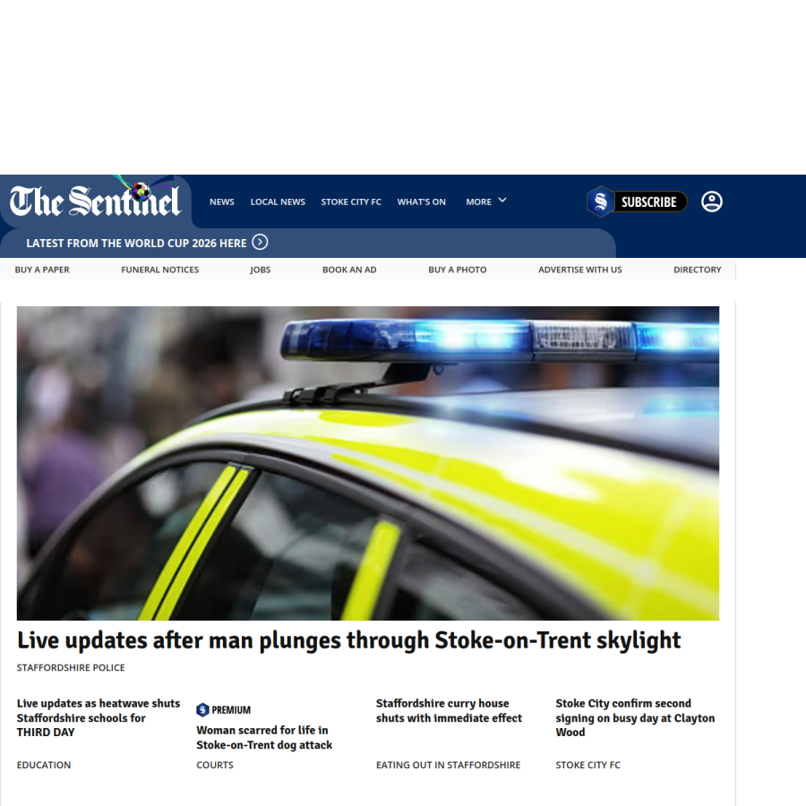 stokesentinel.co.uk homepage screenshot