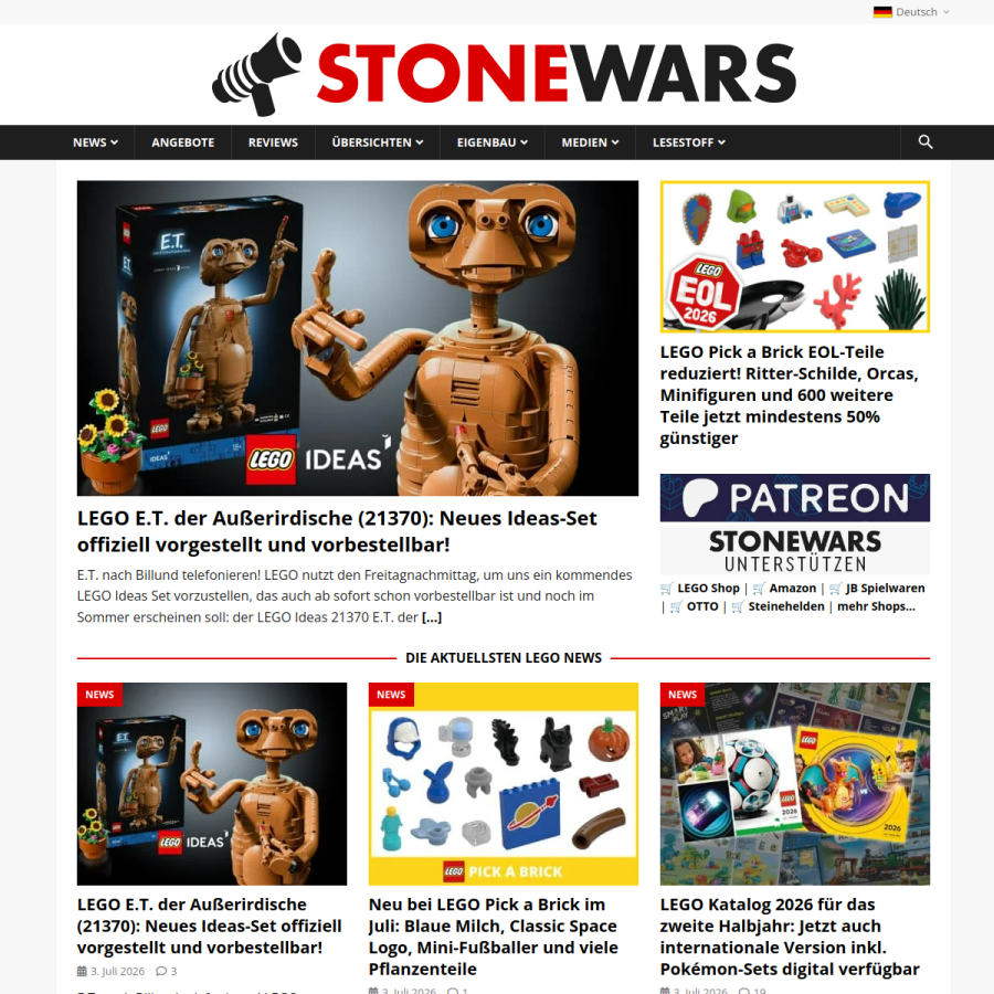 stonewars.de homepage screenshot