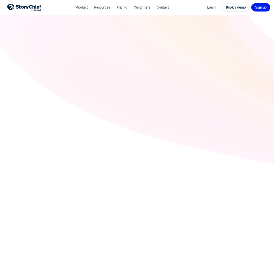 storychief.io homepage screenshot
