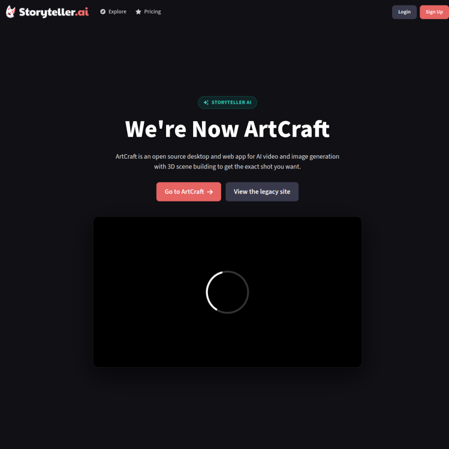 storyteller.ai homepage screenshot
