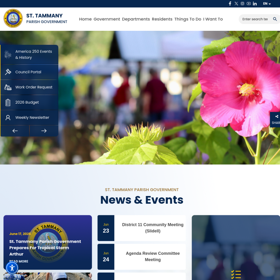 stpgov.org homepage screenshot