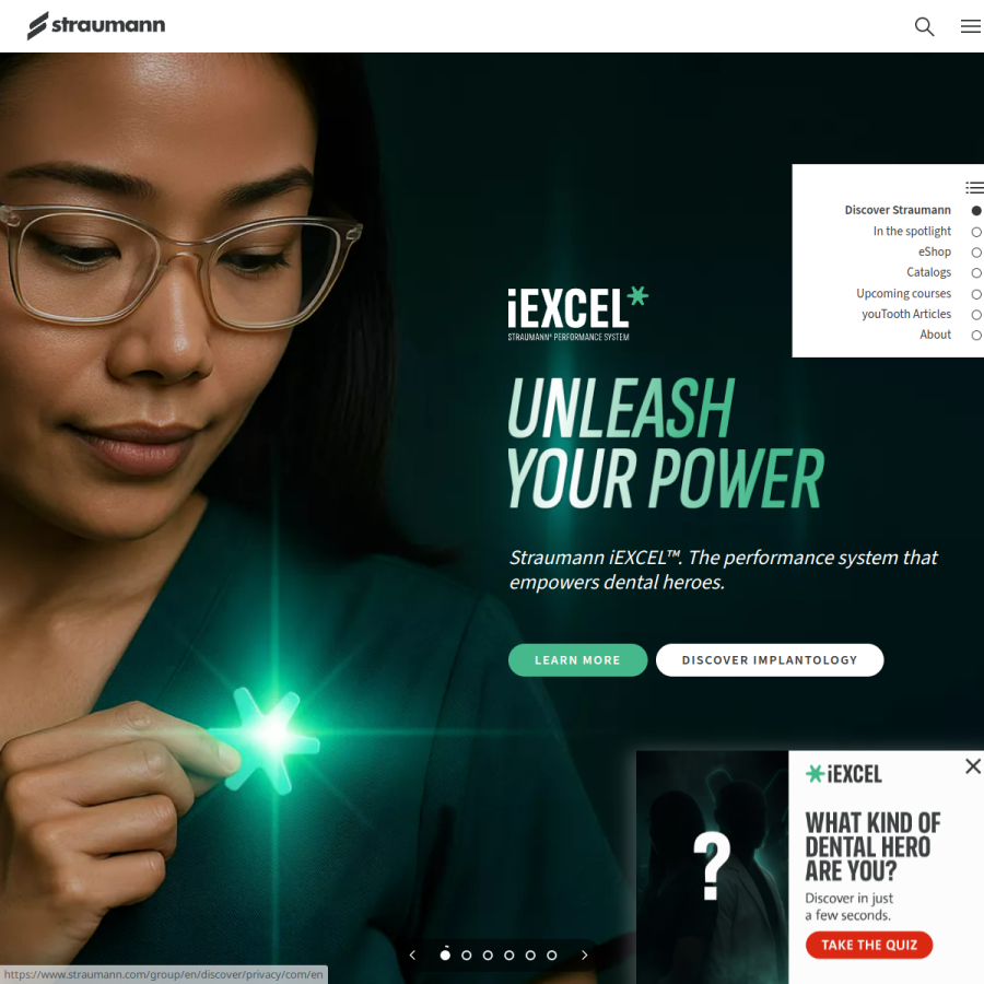 straumann.com homepage screenshot