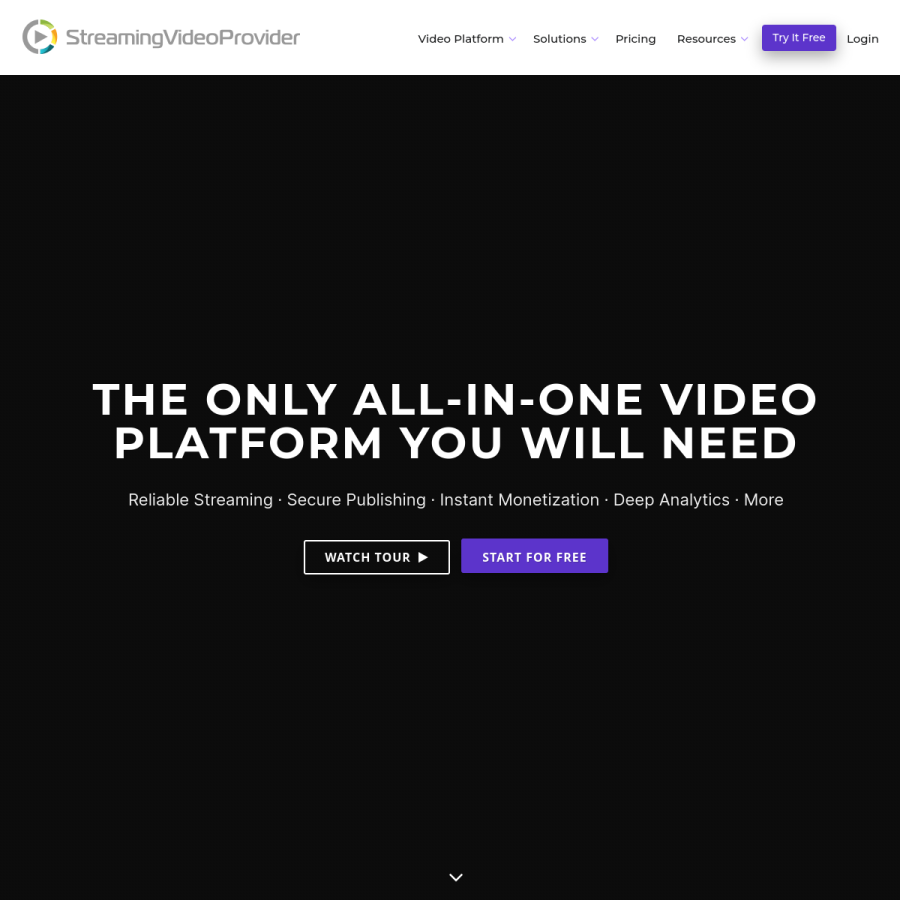 streamingvideoprovider.com homepage screenshot