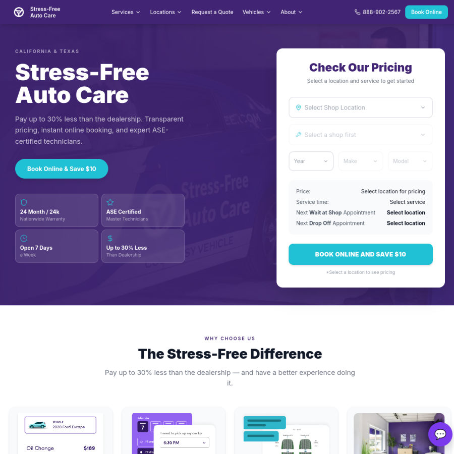 stressfree.com homepage screenshot