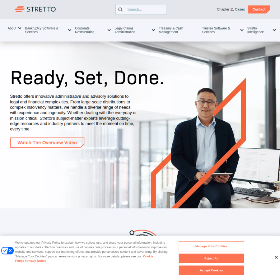 stretto.com homepage screenshot