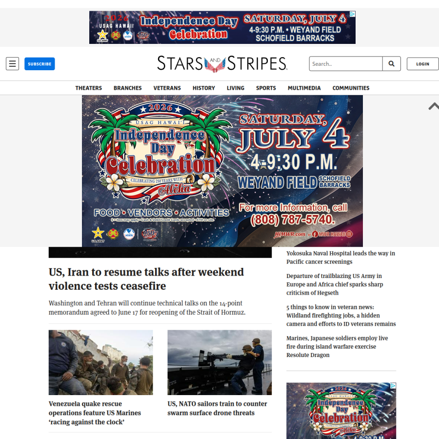 stripes.com homepage screenshot