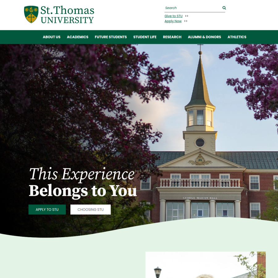 stu.ca homepage screenshot