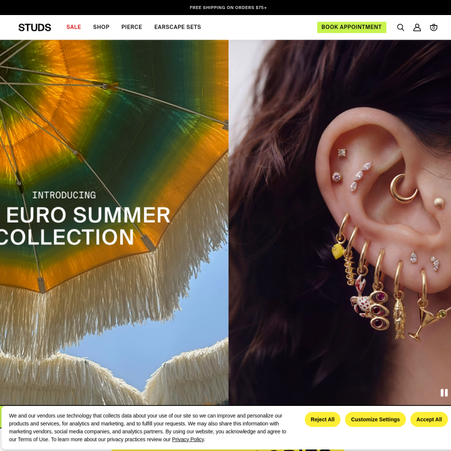 studs.com homepage screenshot