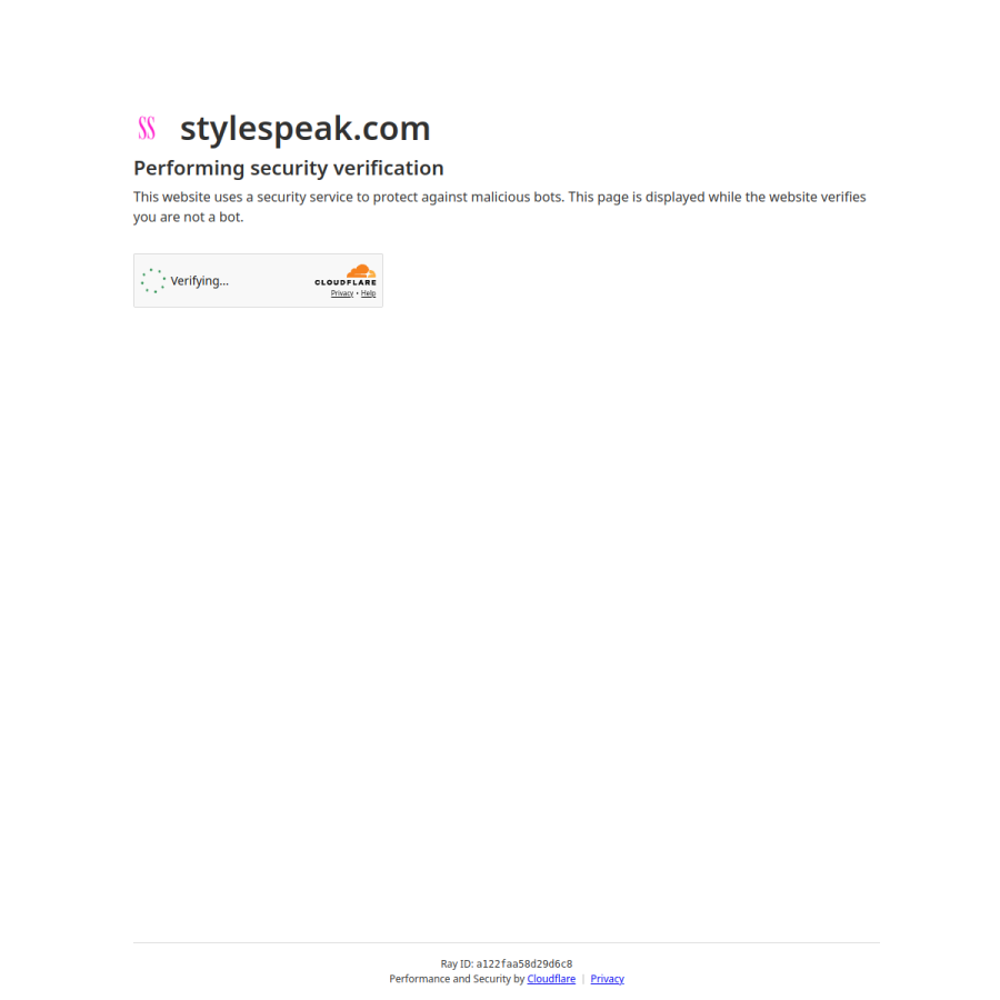 stylespeak.com homepage screenshot