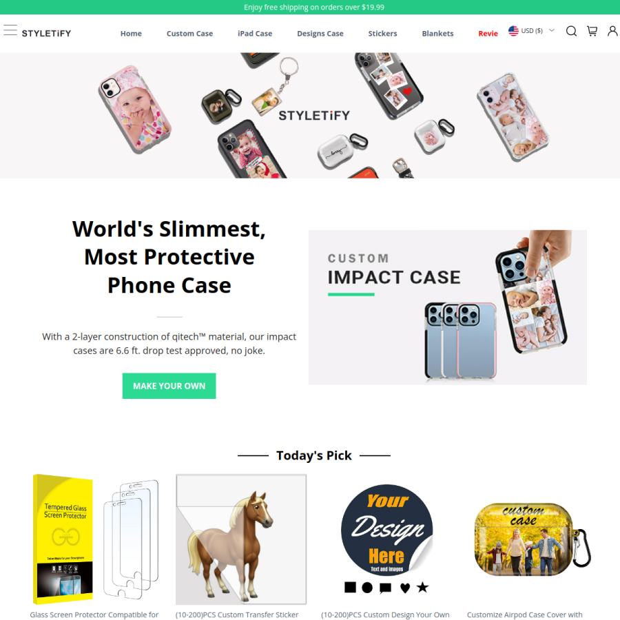 styletify.com homepage screenshot