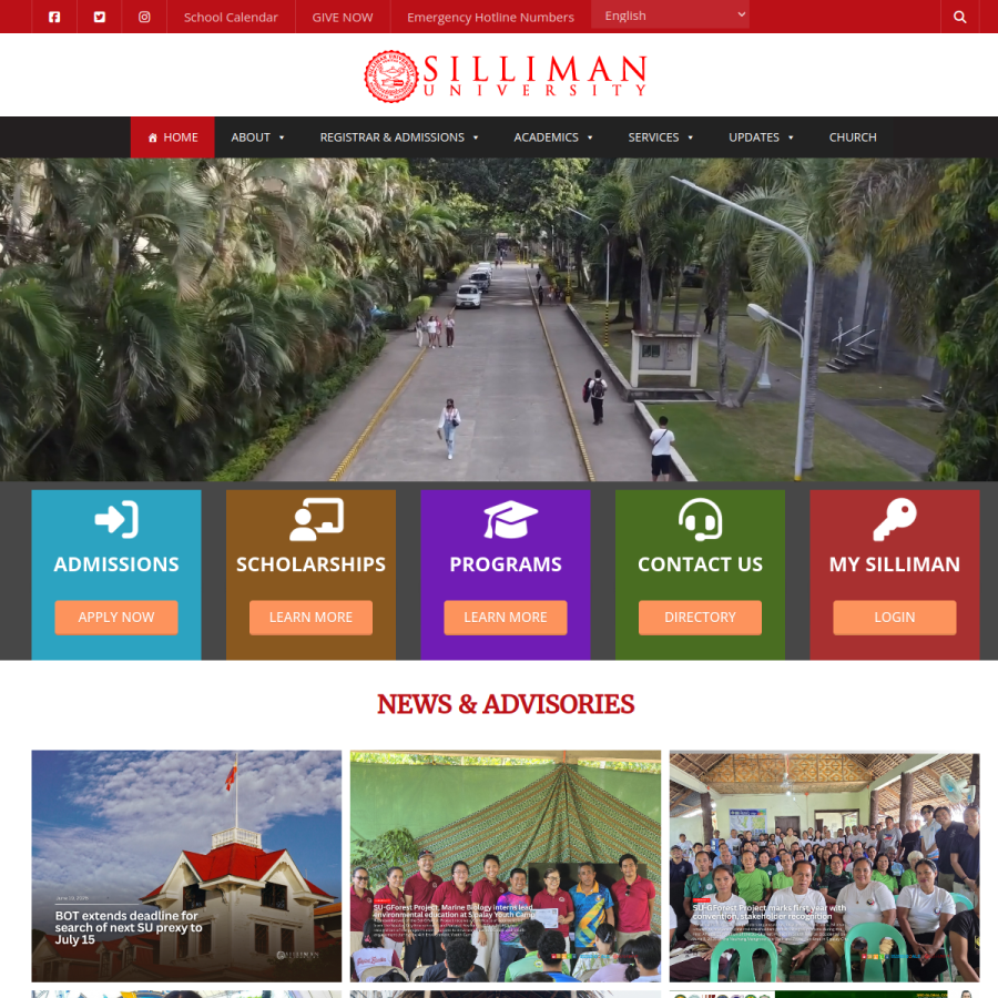 su.edu.ph homepage screenshot