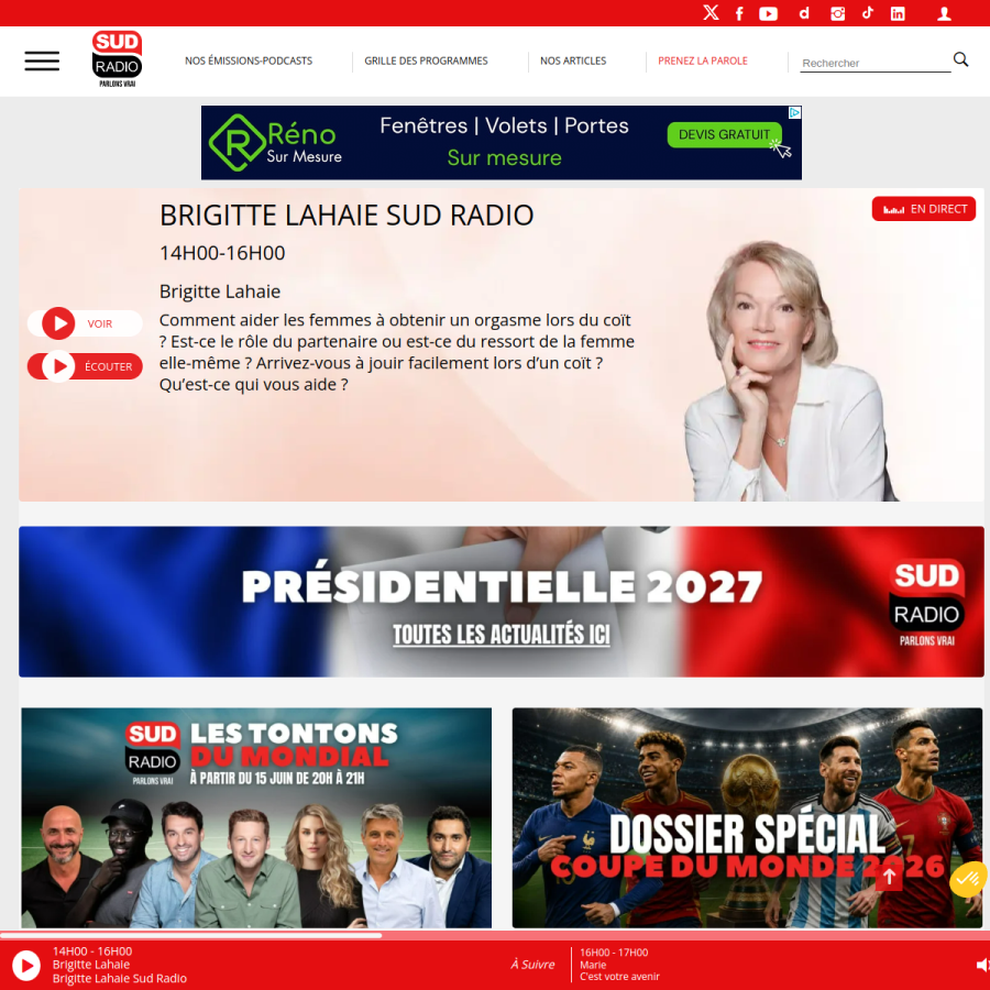 sudradio.fr homepage screenshot